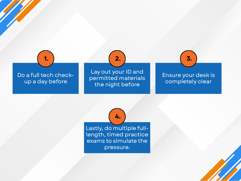 Tips for passing online proctored exams